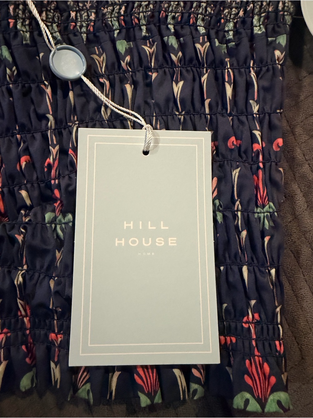 Hill House THE AZALEA NAP TOP trailing fern, navy multi NWT - Picture 3 of 4